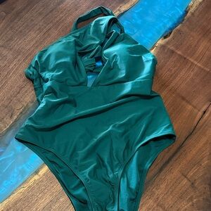 Shade & Shore Emerald Green One-Piece Swimsuit
